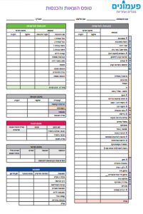 Income and expenses form